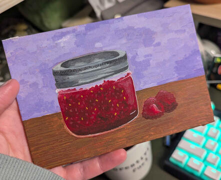 Raspberry Jam - Gouache on Canvas
