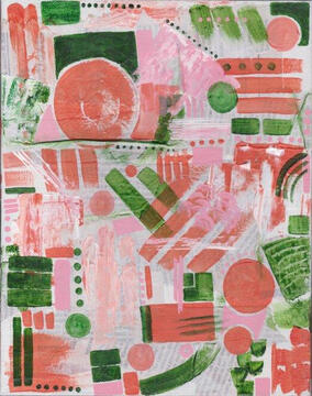 Untitled Commission - Acrylic and Paper Mache on Canvas